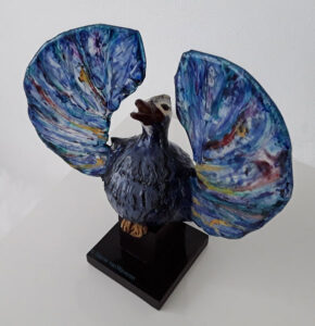 Paradijsvogel-keramiek glas Vogel beeld Silene van Waveren